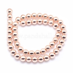 Electroplate Non-magnetic Synthetic Hematite Beads Strands&nbsp;G-L485-01G-LRG