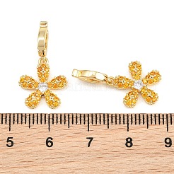Brass Micro Pave Cubic Zirconia Pendants&nbsp;CU-CBAA6E8-14G-02