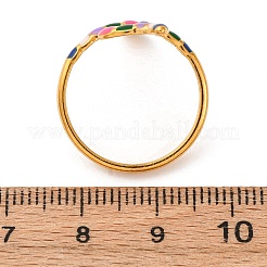 304ステンレススチールカフリング  ヘビ  エナメル  18KGP本金メッキ  24mm  内径：18mm&nbsp;RJEW-D319-01G