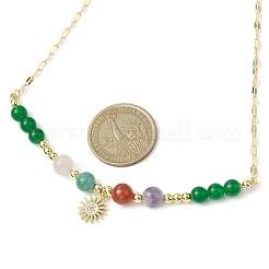 Natural & Dyed Malaysia Jade Beaded Necklaces for Women&nbsp;NJEW-JN04802