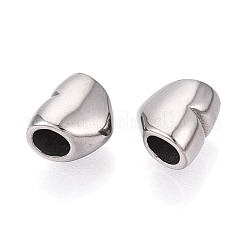 304ステンレス鋼のヨーロッパスタイルの大きな穴のビーズ  ハート  ステンレス鋼色  11.5x10x8mm  穴：5mm&nbsp;STAS-T072-141P