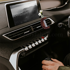 3個 3色木製車用エアベントクリップ  ガラス瓶と  ミックスカラー  85x65x25mm  1pc /カラー&nbsp;AJEW-DC0003-59