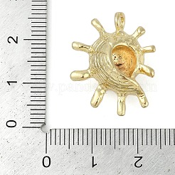オーシャンシリーズ合金ペンダント  ゴールドカラー  巻き貝  23.5x19x12.5mm  穴：2.5mm&nbsp;PALLOY-S030-01A