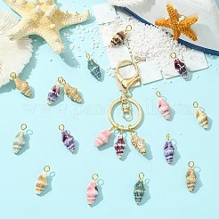 24Pcs 8 Colors Handmade Porcelain Pendants&nbsp;PALLOY-YW00230