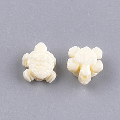 合成サンゴビーズ  染め  ウミガメ  トウモロコシの穂の黄色  12x10x5.5mm  穴：1.2mm&nbsp;CORA-S026-13F