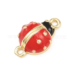 Brass Enamel Insect Connector Charms&nbsp;KK-L275-64G-02