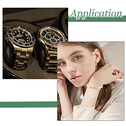 3Pcs 3 Styles 304 Stainless Steel Watch Band Clasps&nbsp;STAS-HS0001-91G