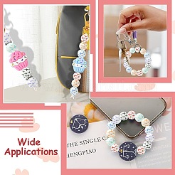 Round with Cross Food Grade Eco-Friendly Silicone Focal Beads&nbsp;SIL-CJC0007-15