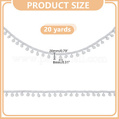 Polyester Pom Pom Ball Tassel Lace Ribbon&nbsp;DIY-WH0683-64