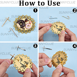 8Pcs Alloy Brooch Convert Pendant Hooks&nbsp;FIND-SC0019-06A-P