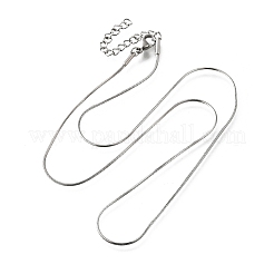 0.9mm 304 ステンレススチール スネークチェーンネックレス 女性用 男性用  ステンレス鋼色  17.72インチ（45cm）&nbsp;LS-STAS-V011-04A-P