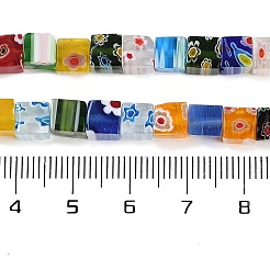 Handmade Millefiori Glass Bead Strands&nbsp;LAMP-H-057-02K