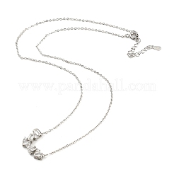 Magnetic Folding Twist Ring Cubic Zirconia Pendant Necklace&nbsp;NJEW-F316-03P