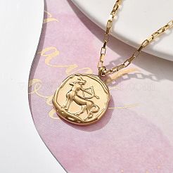 304 Stainless Steel Constellation Pendant Necklaces&nbsp;LS-NJEW-K392-01G-09