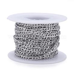 Tarnish Resistant 304 Stainless Steel Mother-Son Chains&nbsp;CHS-K001-32-3mm