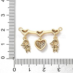 Brass Pave Cubic Zirconia Pendants&nbsp;KK-M287-05G-A