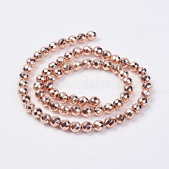Non-magnetic Synthetic Hematite Bead Strands&nbsp;G-P262-25-6mm-RRG
