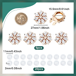 Alloy Cufflinks & 4-Hole Plastic Buttons&nbsp;HJEW-NB00251