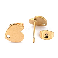 Ion Plating(IP) 304 Stainless Steel Stud Earring Findings&nbsp;EJEW-O104-13G