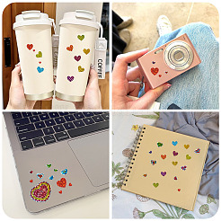 Heart Plastic Stickers&nbsp;DIY-TADJ0002-006B