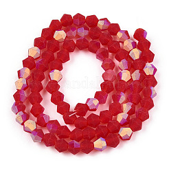 Imitate Austrian Crystal Bicone Frosted Glass Beads Strands&nbsp;EGLA-A039-T4mm-MB14