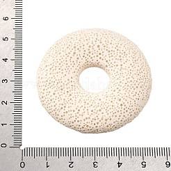 天然溶岩ロックディスクビッグペンダント  染め  ホワイト  48~50x10~11mm  穴：12~13mm&nbsp;G-M203-12