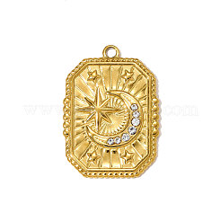 304 Stainless Steel Rhinestone Pendants&nbsp;STAS-OY009-49G