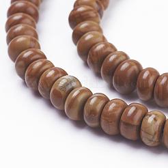 Natural Wood Lace Stone Wooden Jasper Beads Strands&nbsp;G-F520-06