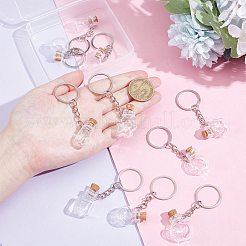 10Pcs 10 Styles Mini Glass Wishing Bottle Pendant Decorations&nbsp;KEYC-NB00033