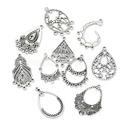 40Pcs 10 Styles Tibetan Style Retro Zinc Alloy Connector Charms&nbsp;FIND-CJ0003-60