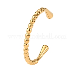 304 Stainless Steel Beads Cuff Bangles for Women&nbsp;BJEW-G749-19G