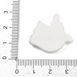 キュートな樹脂カボション  猫  ミスティローズ  24.5x27x7.5mm&nbsp;CRES-D302-01C