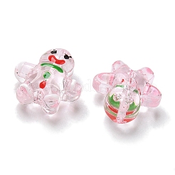Christmas Transparent Glass Beads Strands&nbsp;LAMP-M021-02C