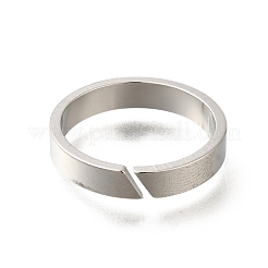 女性用304ステンレスリング  ステンレス鋼色  4mm  内径：18mm&nbsp;RJEW-S238-08