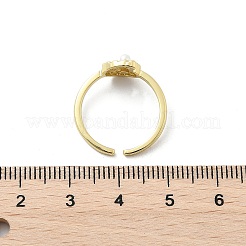 Brass Open Cuff Rings for Women&nbsp;RJEW-A061-02G