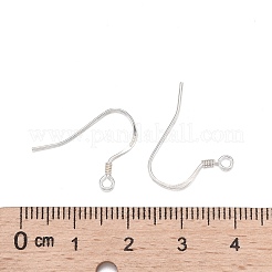 925スターリングシルバーピアスフック  スタンプ925個付き  銀  16x19x1.4mm  穴：1.5mm  24ゲージ  ピン：0.5mm&nbsp;STER-K167-049D-S