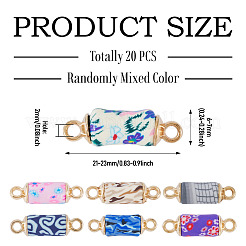 20Pcs Polymer Clay Column Links Connector Charms&nbsp;CLAY-TADJ0001-02