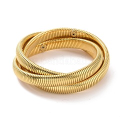 304 Stainless Steel Interlocking Flat Snake Chains Bracelet&nbsp;BJEW-G642-01G