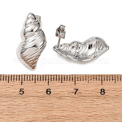 女性用304ステンレススチールスタッドピアス  カウチ  ステンレス鋼色  22x12.5mm&nbsp;EJEW-F410-02P