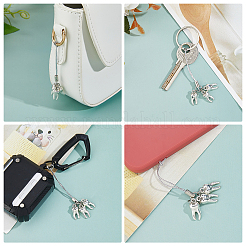 12Pcs Alloy Teeth Mobile Straps&nbsp;HJEW-FH00166