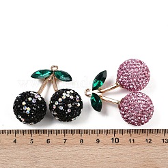 Alloy Clay Rhinestone Pendants&nbsp;RB-P038-01G