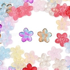 DIYジュエリー作成キット  ガラスビーズ入り  真鍮のボールヘッドピンとアクリルビーズ  花  ミックスカラー  3mm  穴：1mm&nbsp;DIY-YW0013-06