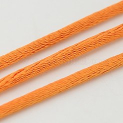 ナイロンサテンのラットテールコード  ブレスレットジュエリー製作用ビーズ糸、中国結びマクラメ工芸  ダークオレンジ  2mm  約50ヤード/ロール（150フィート/ロール）&nbsp;NWIR-A003-13