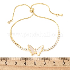 Adjustable Brass Shell Slider Bracelets&nbsp;BJEW-L699-01G