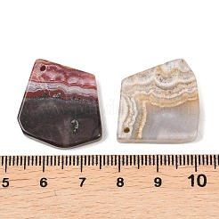 天然なメキシコの瑪瑙のペンダント  菱形チャーム  27~28.5x24.5~25.5x4~5mm  穴：1.5mm&nbsp;G-K381-22
