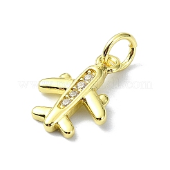 Brass Micro Pave Claer Cubic Zirconia Charms&nbsp;KK-H475-41G
