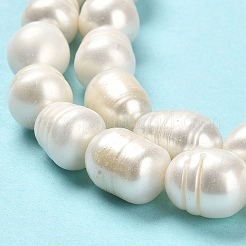 天然養殖淡水パールビーズ連売り  ライス  グレードAB  フローラルホワイト  12~12.5x9.5~11mm  穴：0.6mm  約28個/連  13.78インチ（35cm）&nbsp;PEAR-E016-082