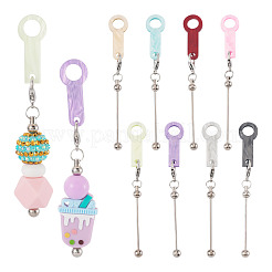 8Pcs 8 Colors Acrylic Straw Pendant Beadable Bar&nbsp;HJEW-TA0001-48