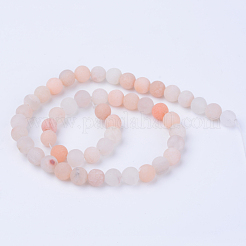 Natural Pink Aventurine Beads Strands&nbsp;X-G-Q462-8mm-13