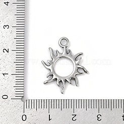 316サージカルステンレスペンダント  太陽のチャーム  アンティークシルバー  23.5x19x1.5mm  穴：2mm&nbsp;STAS-G349-20AS